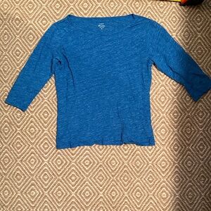 JCrew Linen 3/4 Sleeve Top